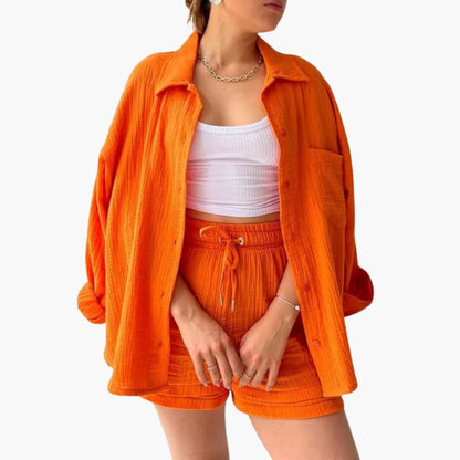 Women's Short Sleeve Shorts Set