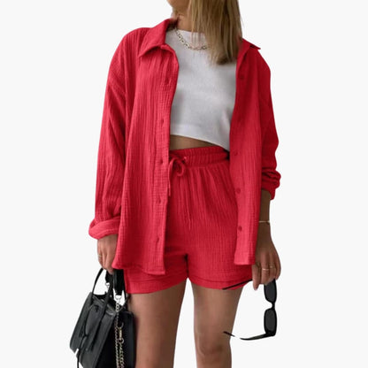 Women's Short Sleeve Shorts Set