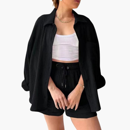 Women's Short Sleeve Shorts Set
