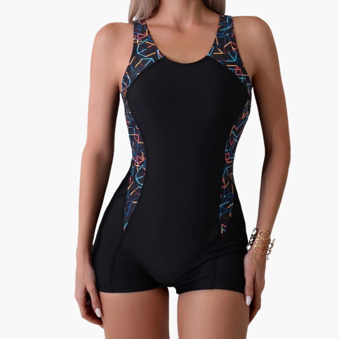 Women's Sleeveless Round Neck Swim Set Two Piece