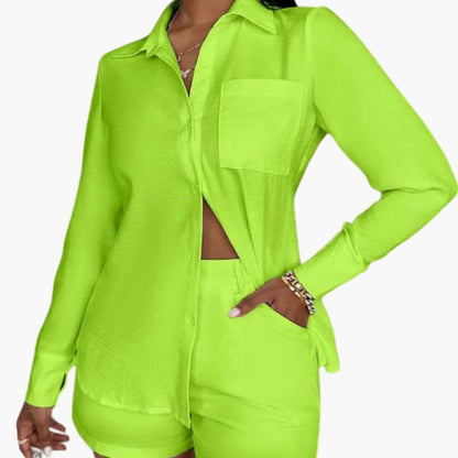 Women's Blazer Shorts Set