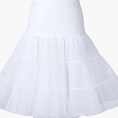 Women's Elastic Waist Underskirt Layered Hem - VibreMode