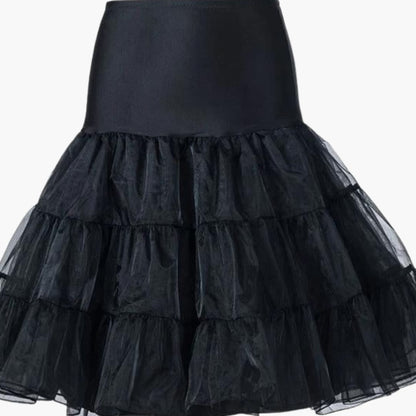 Women's Elastic Waist Underskirt Layered Hem