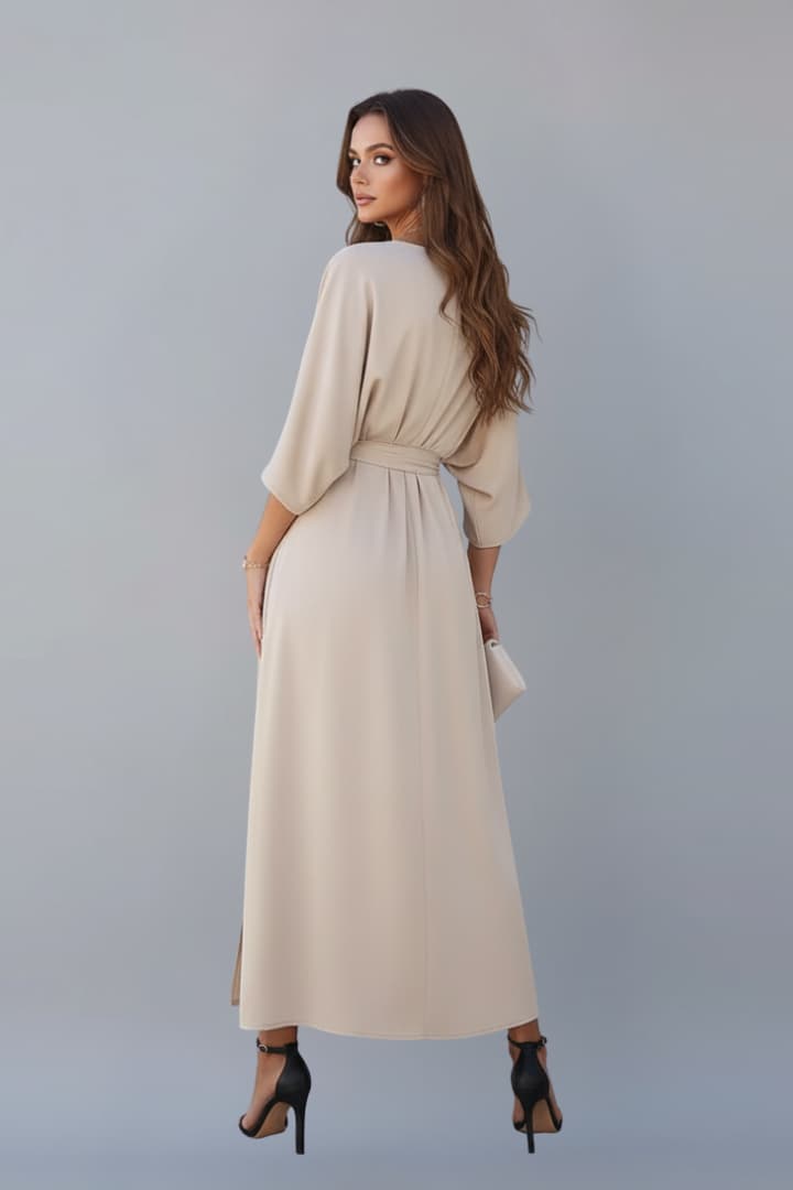 Women's Waist Tie Dress Short Sleeves