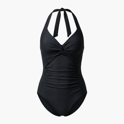Women's V-Neck One-Piece Swimsuit Adjustable Strap Shaping Fit