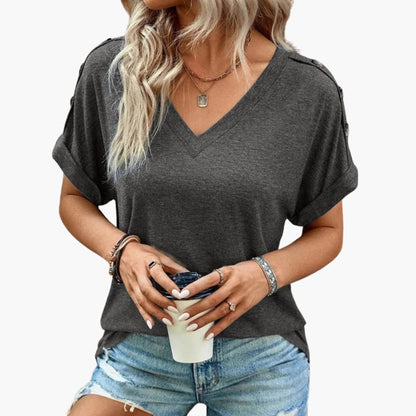 Women's V-Neck Short Sleeve