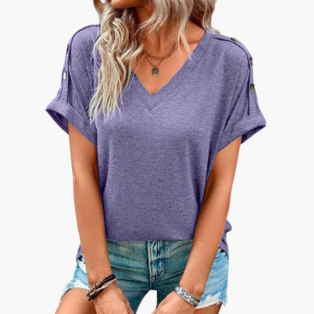 Women's V-Neck Short Sleeve