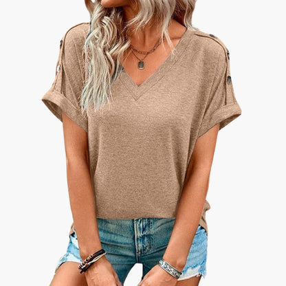 Women's V-Neck Short Sleeve