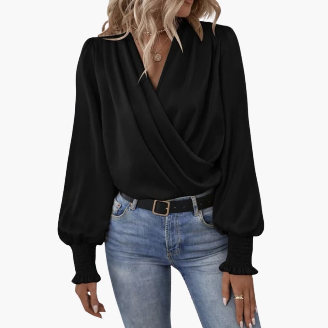 Women's Long Sleeve V-Neck Sweater