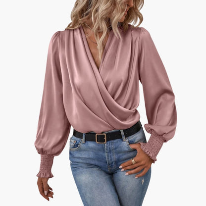Women's Long Sleeve V-Neck Sweater