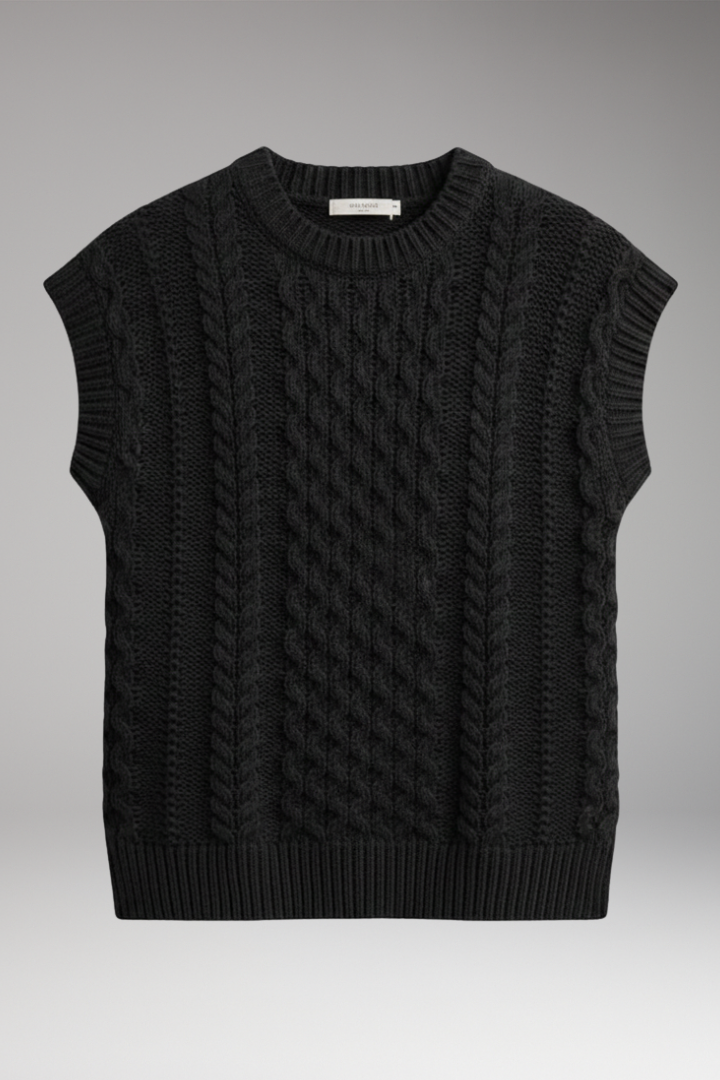 Women's Round Neck Vest Textured Surface - VibreMode