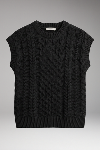 Women's Round Neck Vest Textured Surface - VibreMode