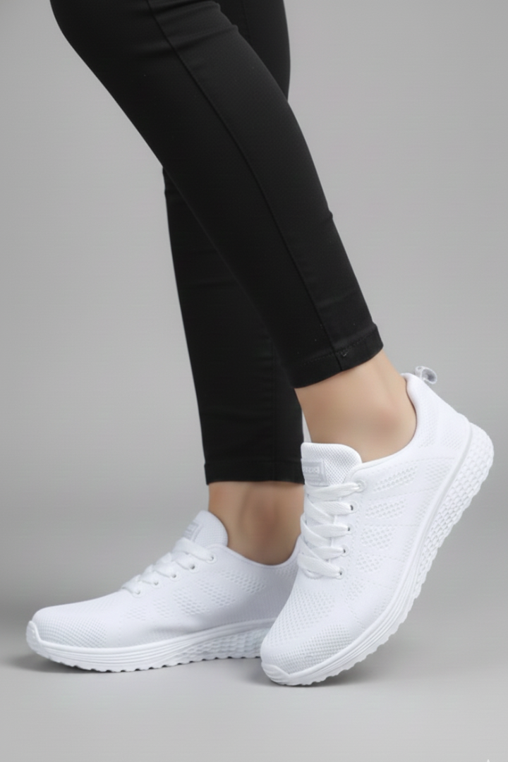 Women's Lace Up Walking Shoes Mesh Upper