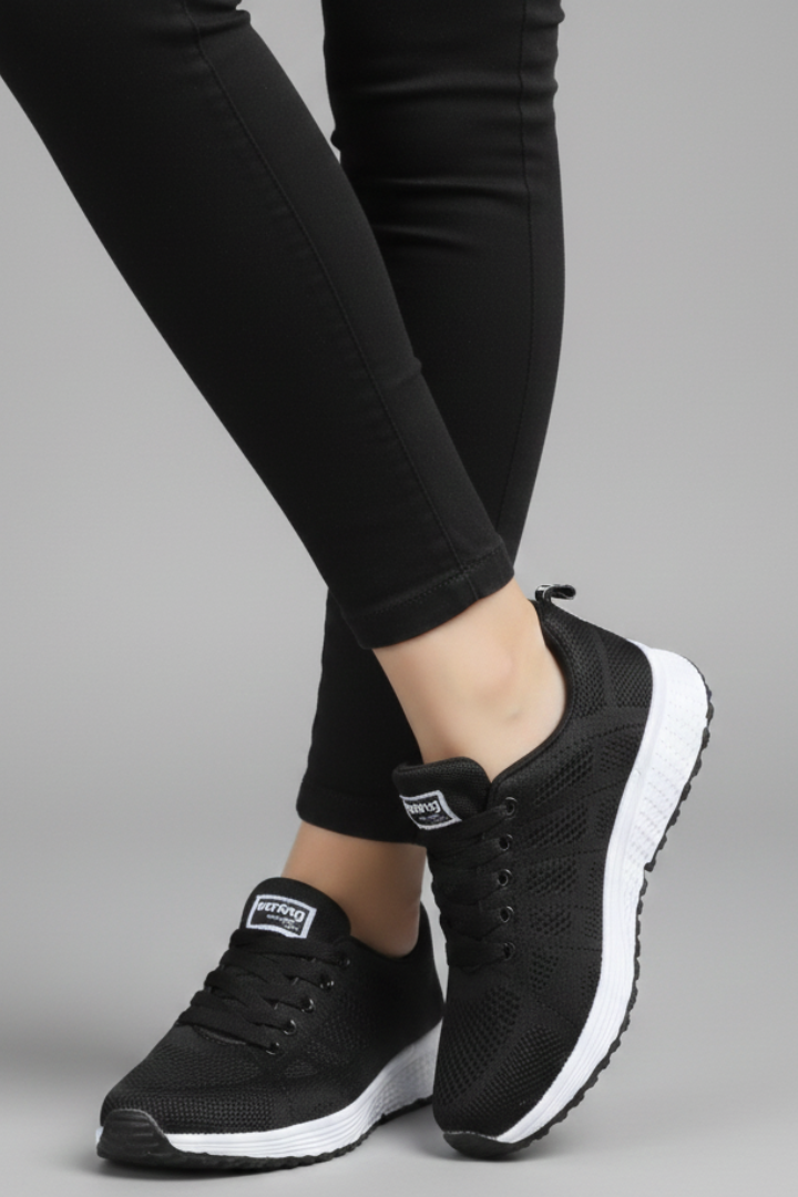 Women's Lace Up Walking Shoes Mesh Upper