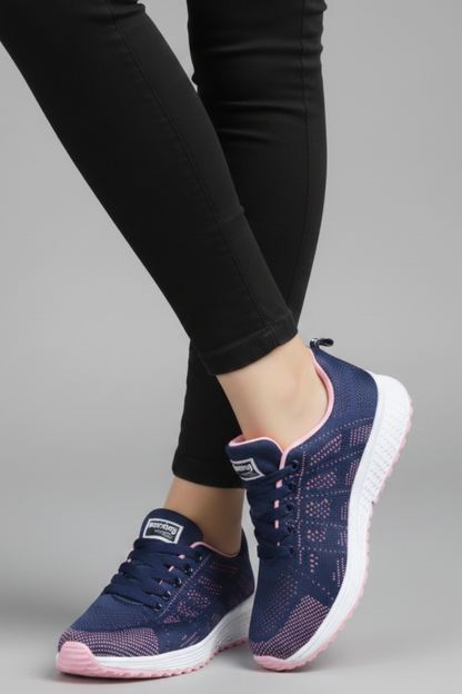 Women's Lace Up Walking Shoes Mesh Upper