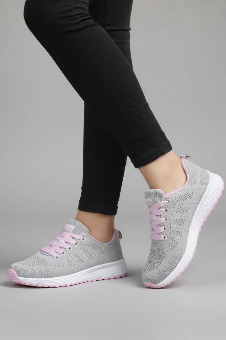 Women's Lace Up Walking Shoes Mesh Upper