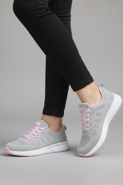 Women's Lace Up Walking Shoes Mesh Upper