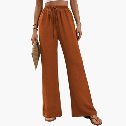 Women's Palazzo Pants Stretch Waist Side Pockets