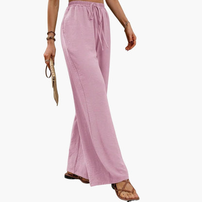 Women's Palazzo Pants Stretch Waist Side Pockets