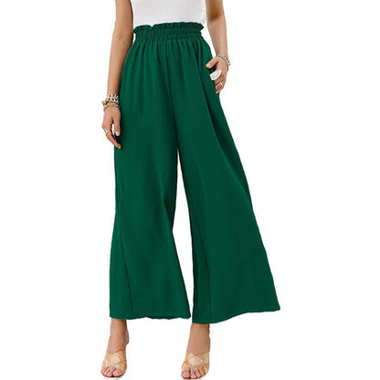 Women's Wide Leg Pants Elastic Waistband