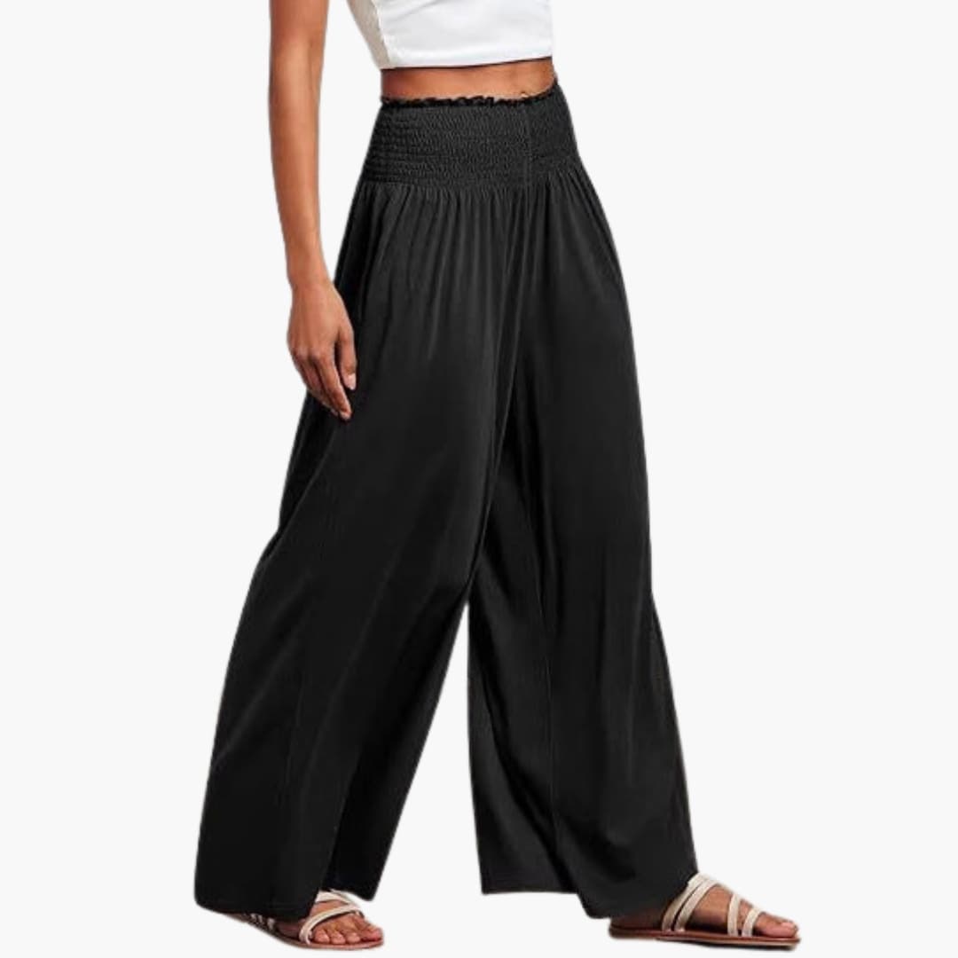 Women's Wide Leg Elastic Waist Pants Loose Fit