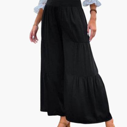 Women's Wide Leg Pants Elastic Waist Pleated