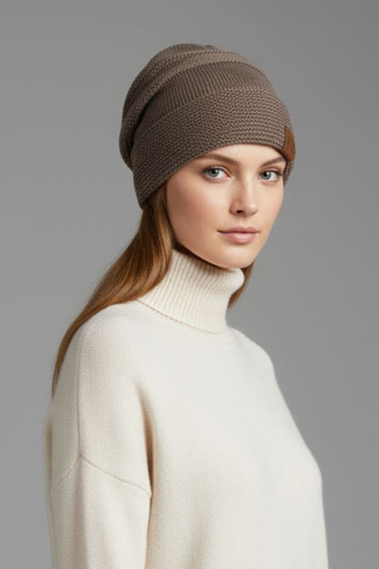 Women's Fleece Lined Ribbed Beanie