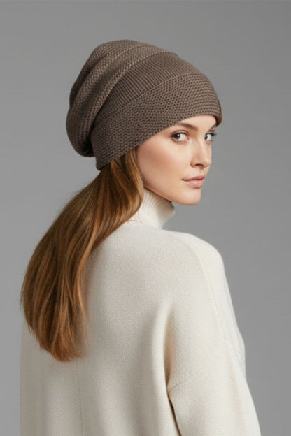 Women's Fleece Lined Ribbed Beanie