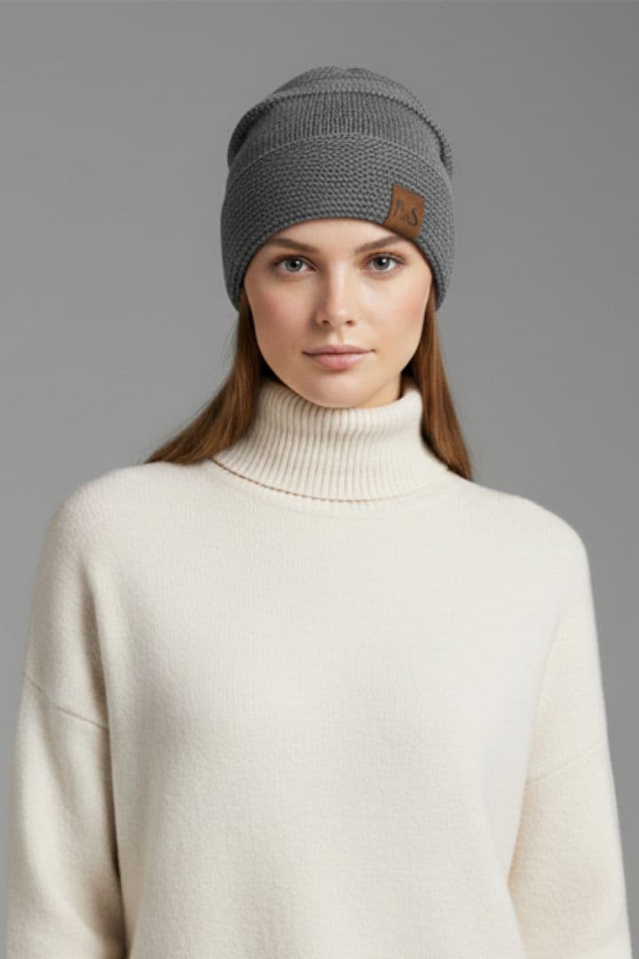 Women's Fleece Lined Ribbed Beanie