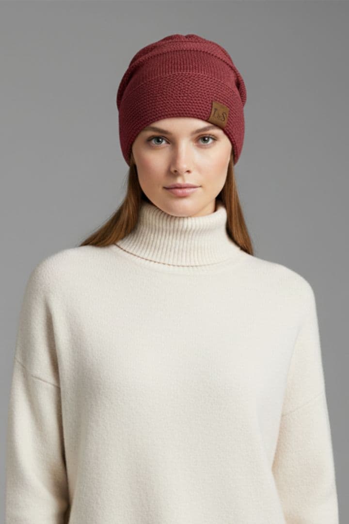 Women's Fleece Lined Ribbed Beanie