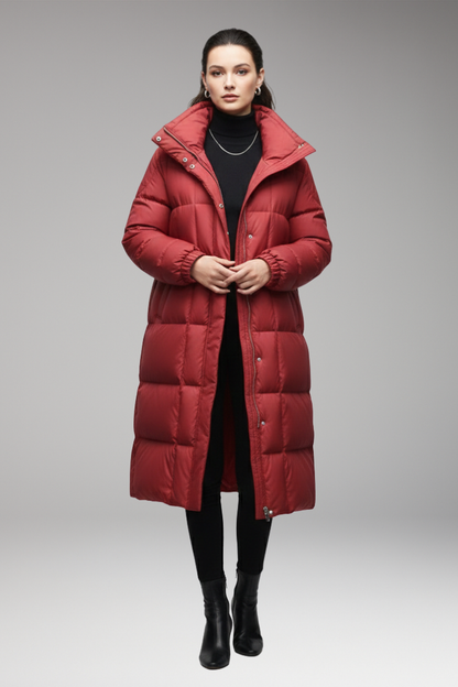 Women's Quilted Winter Coat High Collar