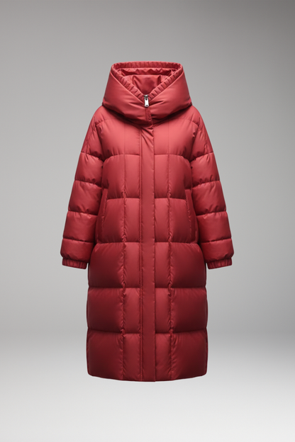Women's Quilted Winter Coat High Collar - VibreMode