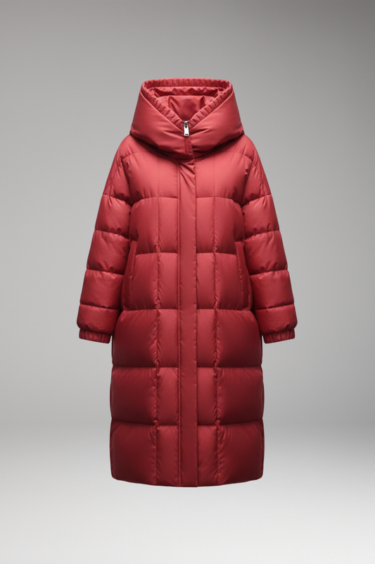 Women's Quilted Winter Coat High Collar - VibreMode