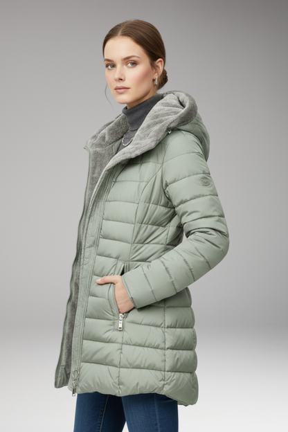 Women's Winter Parka Coat Waterproof Hooded Zipper