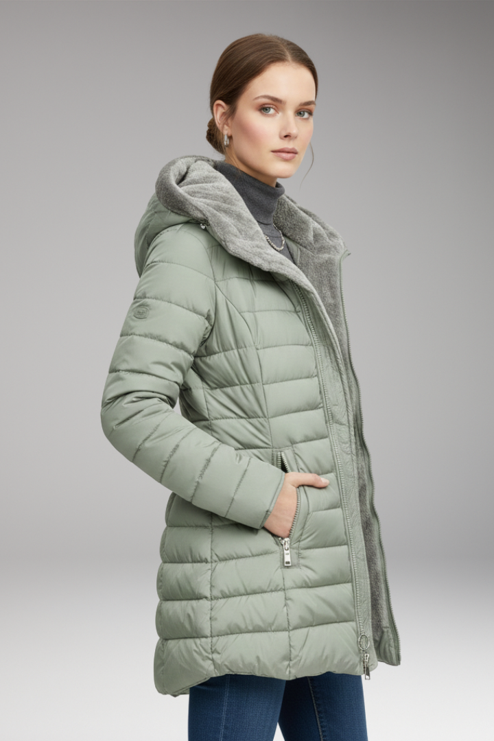 Women's Winter Parka Coat Waterproof Hooded Zipper
