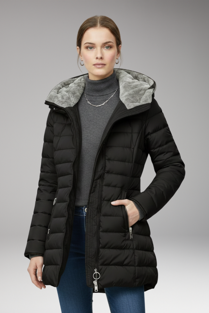 Women's Winter Parka Coat Waterproof Hooded Zipper