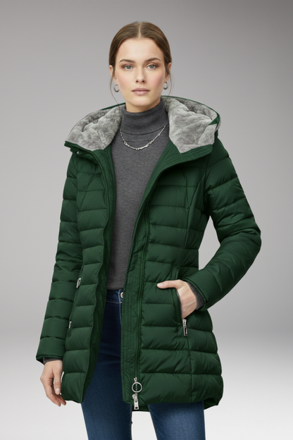Women's Winter Parka Coat Waterproof Hooded Zipper