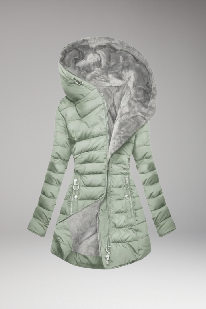 Women's Winter Parka Coat Waterproof Hooded Zipper - VibreMode