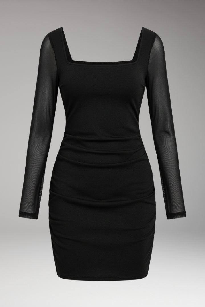 Women's Fitted Winter Dress - VibreMode