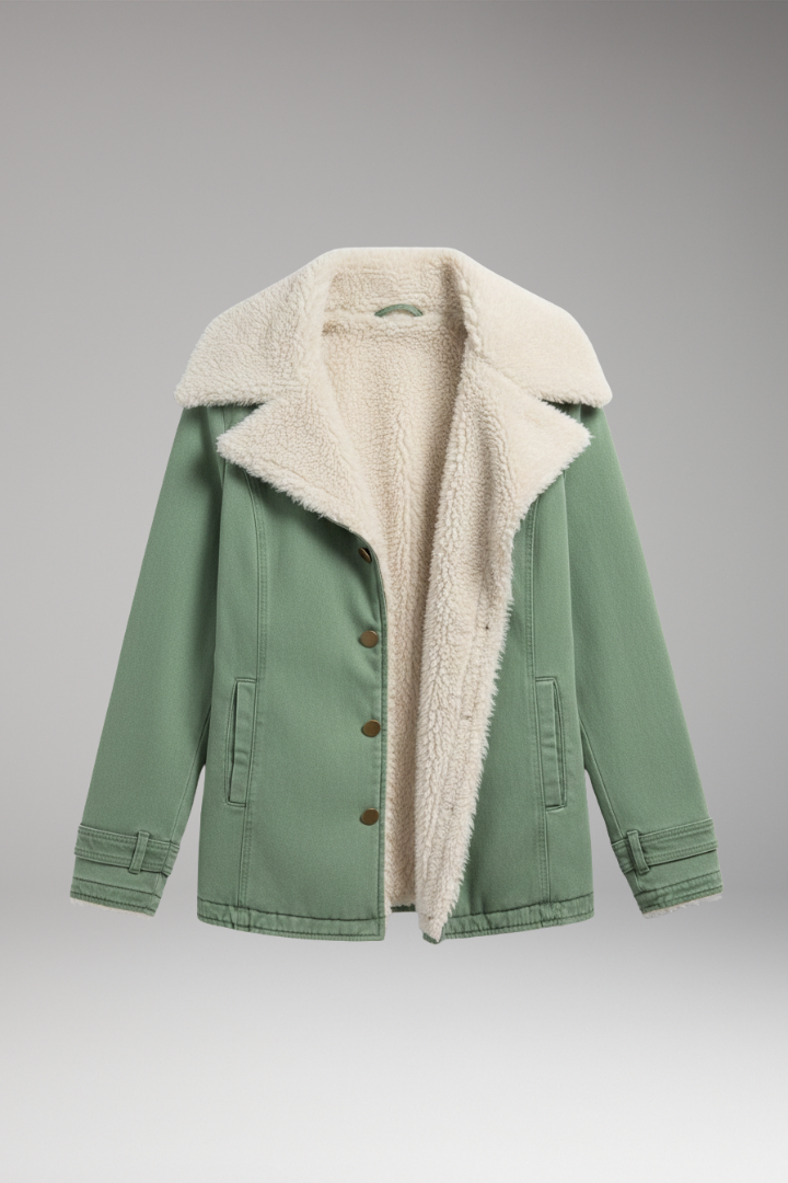 Women's Winter Parka Jacket High Collar Zipper - VibreMode