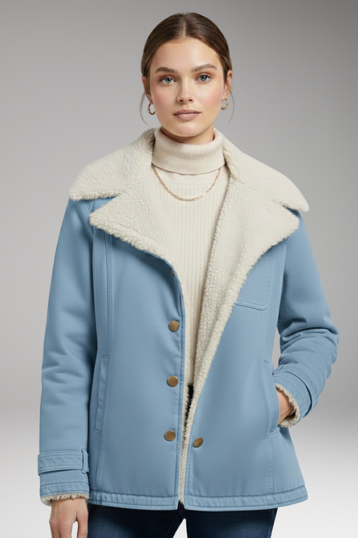 Women's Winter Parka Jacket High Collar Zipper