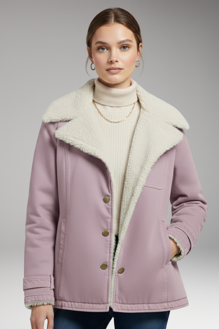 Women's Winter Parka Jacket High Collar Zipper