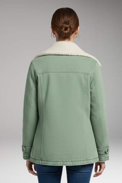 Women's Winter Parka Jacket High Collar Zipper
