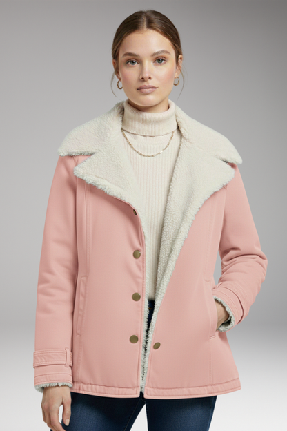 Women's Winter Parka Jacket High Collar Zipper