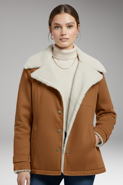 Women's Winter Parka Jacket High Collar Zipper