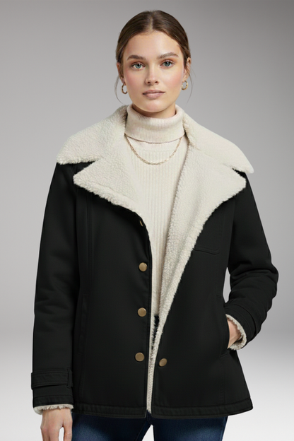Women's Winter Parka Jacket High Collar Zipper