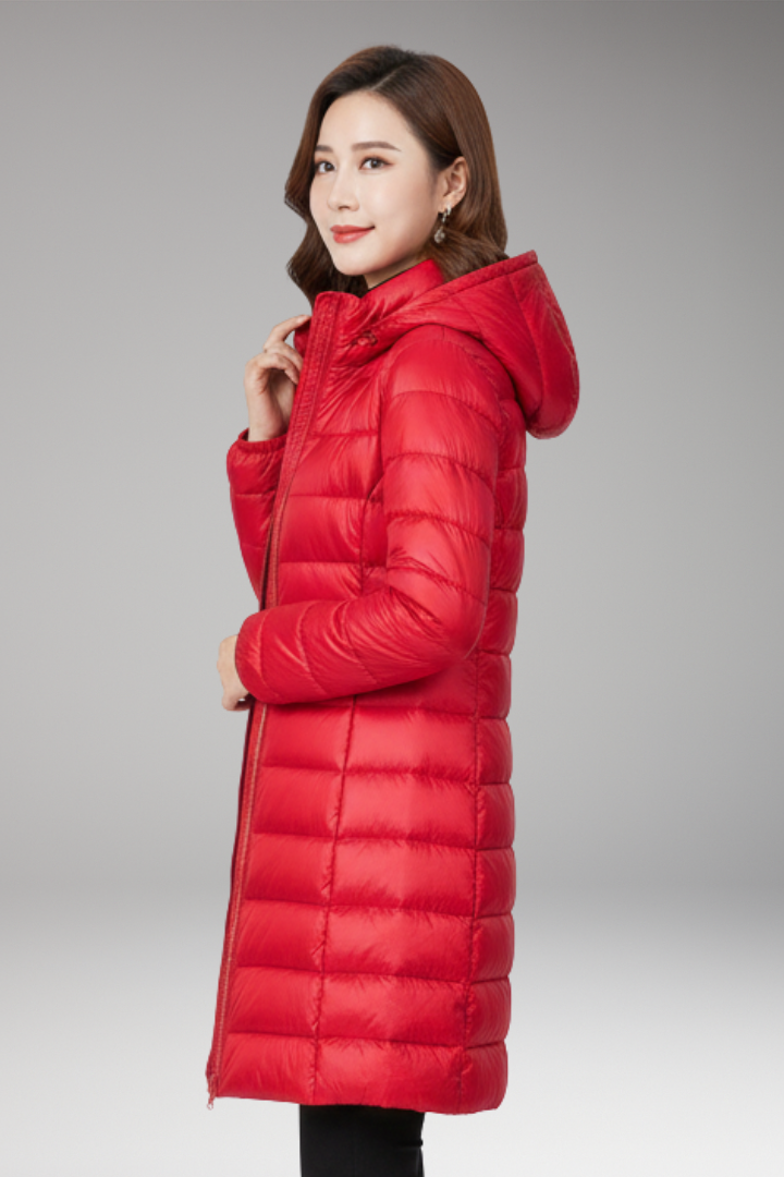 Women's Quilted Winter Jacket With Hood