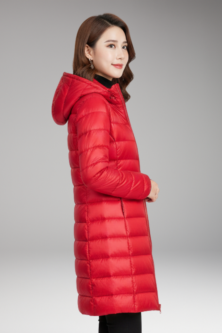 Women's Quilted Winter Jacket With Hood