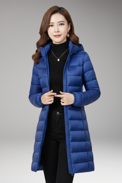 Women's Quilted Winter Jacket With Hood