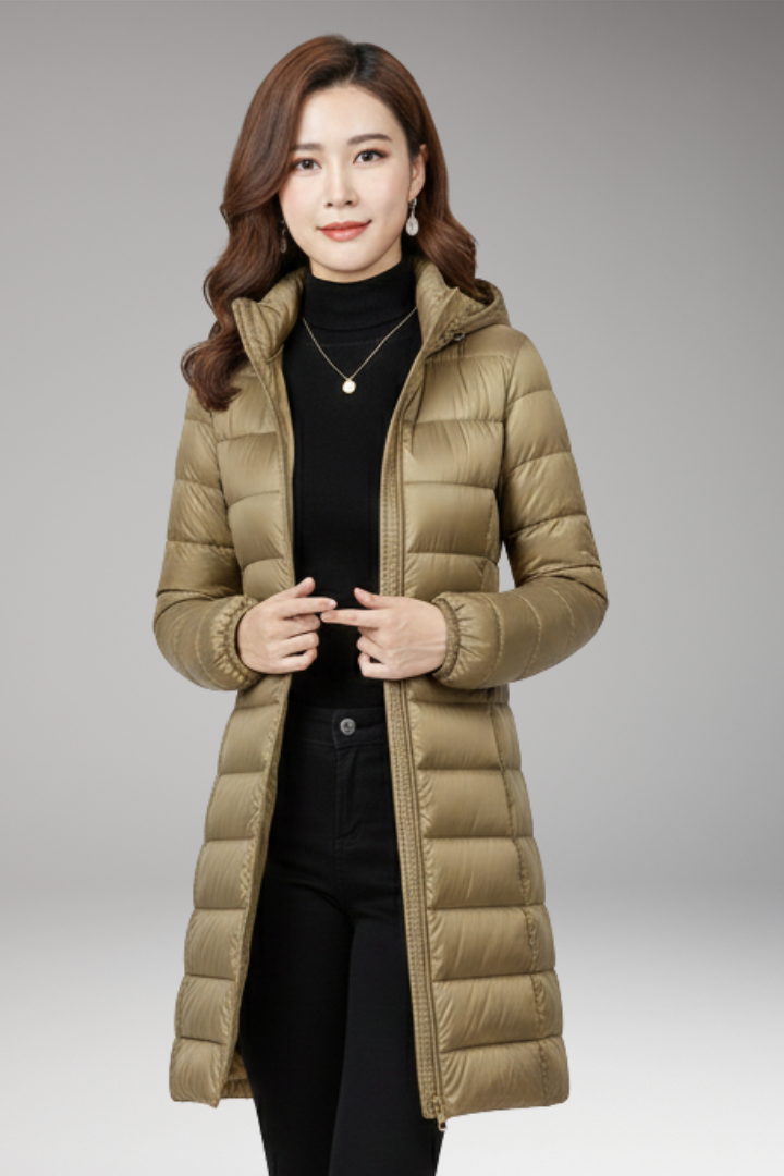 Women's Quilted Winter Jacket With Hood